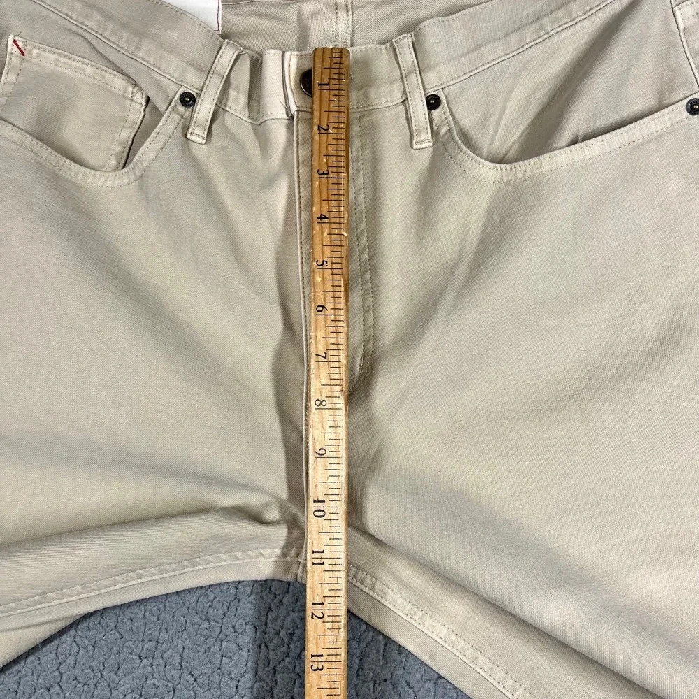 Marine Layer Flex Terry Pant Slim Straight Khaki Tan 34x32 NWT MRSP $148